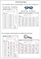 Vorschau - Arbeitsblätter - Selektives Lesen / Blitzlesen - Anfangsunterricht - 30 & 50 Wörter - Lesetraining - mit Lösungen & Blanko - Seite 2