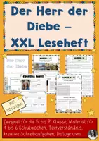 Vorschau - Arbeitsblätter - Der Herr der Diebe - XXL Leseheft - Cornelia Funke - Deckblatt