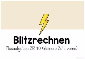 Vorschau - Spiele - Blitzrechnen (Digitale Tafel) - Addition ZR 10 (kleinere Zahl vorne) (Mathe Klasse 1) - Seite 3