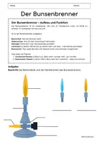 Vorschau - Arbeitsblätter - Der Bunsenbrenner - Aufbau und Funktion - Deckblatt