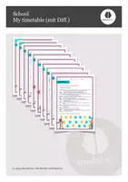 Vorschau - Arbeitsblätter - My timetable (mit Differenzierung) - Deckblatt