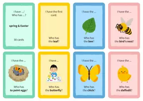 Vorschau - Spiele - I have, who has? - Spring & Easter: Lesespiel Englisch (Klasse 3-6) - Seite 1