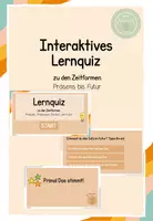 Vorschau - Präsentationen/Tafelbilder - Zeitformen Präsens bis Futur - Interaktives Quiz - Deckblatt