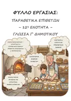 Προεπισκόπηση - Φύλλα εργασίας - Φύλλο Εργασίας: Παραθετικά Επιθέτων - 12η Ενότητα - Γλώσσα Γ' Δημοτικού - Εξώφυλλο