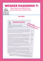 Vorschau - Arbeitsblätter - Weißer Rassismus- Weißsein, Diskriminierung, Rassismus: Wie Begriffe Debatten klären - Deckblatt
