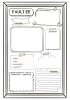 Vorschau - Arbeitsblätter - Steckbrief zum Faultier (2 Versionen) - Seite 1