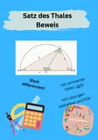 Vorschau - Arbeitsblätter - Satz des Thales Beweis - differenziert - Deckblatt