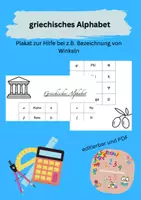 Vorschau - Poster - griechisches Alphabet - Plakat - Deckblatt