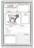 Vorschau - Arbeitsblätter - Steckbrief zum Luchs (2 Versionen) - Deckblatt