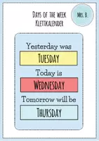 Vorschau - Poster - Days of the week - englischer Kalender - Deckblatt