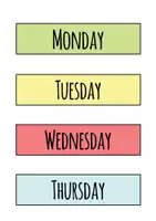 Vorschau - Poster - Days of the week - englischer Kalender - Seite 2