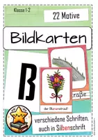 Vorschau - Stationenlernen - Bildkarten /Wortkarten Buchstabe ß Klasse 1 - Deckblatt