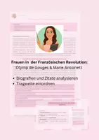 Vorschau - Arbeitsblätter - Frauen in der Französischen Revolution - Deckblatt