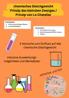 Vorschau - Arbeitsblätter - Das Prinzip des kleinsten Zwanges / Le Chatelier - Deckblatt