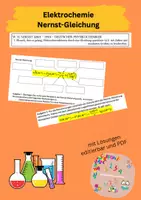 Vorschau - Arbeitsblätter - Nernst-Gleichung (Berechnung des Elektrodenpotentials) - Deckblatt