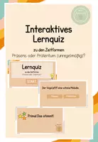 Vorschau - Präsentationen/Tafelbilder - Zeitformen Präsens Präteritum (unregelmäßig) - Interaktives Quiz - Deckblatt