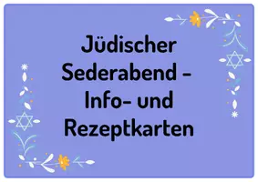 Vorschau - Bildkarten - Jüdischer Sederabend Rezept- und Infokarten - Deckblatt