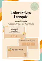 Vorschau - Präsentationen/Tafelbilder - Satzarten (Aussage, Frage oder Ausruf) - Interaktives Quiz - Deckblatt