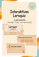 Vorschau - Präsentationen/Tafelbilder - Satzarten (Aussage, Frage oder Ausruf) 2 - Interaktives Quiz - Deckblatt
