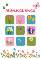 Vorschau - Spiele - Frühlings - Bingo - Blumen entdecken - Deckblatt