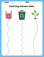 Aperçu - Feuilles d'exercices - Pack Earth Day – Tracing, Cutting, Matching, Spelling & Patterns - Page 2