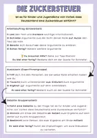 Vorschau - Stundenentwürfe - Pro-Contra-Debatte zum Thema Zuckersteuer - Seite 1