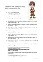 Vorschau - Text - Dran ist der Lehrer schuld...? Lustiger Klassensong - Deckblatt
