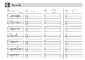 Vorschau - Arbeitsblätter - Lernwörter Klasse 1 Lola Heft 5 - Druckschrift - Seite 1