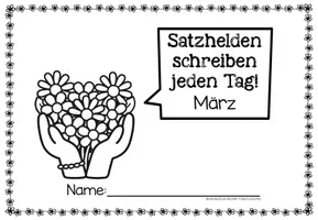 Vorschau - Arbeitsblätter - Sätze schreiben / Satz des Tages / Schüttelsätze (Schulausgangsschrift) schreiben März - Seite 1