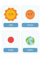 Vorschau - Fördermaterial/Inklusion - Sonnensystem & Weltraum Flashcards (ENG) - 12 Bildkärtchen für Kindergarten, Sachunterricht, Vorschule & Morgenkreis. Sprachförderung & Englisch als Zweitsprache. - Seite 1