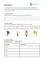 Vorschau - Arbeitsblätter - Der Frühling - Deckblatt