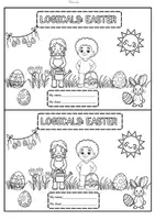 Vorschau - Stationenlernen - Easter Egg Logicals: Read & Colour (2-fach-differenziert) - Seite 1