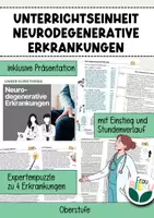 Vorschau - Stundenentwürfe - Unterrichtseinheit Neurodegenerative Erkrankungen MS Parkinson Alzheimer ALS Gruppenarbeit - Deckblatt