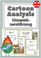 Vorschau - Unterrichtsreihen - Cartoon-Analysis - Umweltzerstörung - Environmental Damage - Deckblatt
