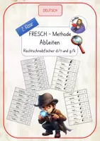 Vorschau - Stationenlernen - FRESCH Ableiten Fächer d/t und g/k - Deckblatt