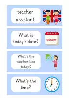 Vorschau - Bildkarten - "Teacher Assisant" - Einführung Englisch 3./4. Klasse - Deckblatt