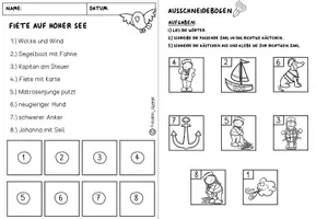 Vorschau - Arbeitsblätter - Schnipsel-Geschichte Kl. 1+2 "Fiete auf hoher See" - Seite 3