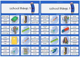 Vorschau - Fördermaterial/Inklusion - Clip cards school things 1 - Klammerkarten - Seite 3