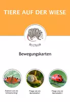 Vorschau - Spiele - Bewegungskarten: Tiere auf der Wiese- kostenlos - Deckblatt