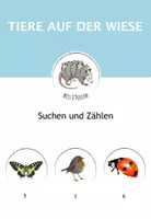 Vorschau - Arbeitsblätter - Suchen und zählen: Tiere auf der Wiese (I spy) + Lösung- kostenlos - Deckblatt