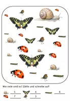 Vorschau - Arbeitsblätter - Suchen und zählen: Tiere auf der Wiese (I spy) + Lösung- kostenlos - Seite 2