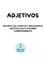 Vista previa - Juegos / Gamificación - Los adjetivos en primer ciclo de EP (manipulativo) - Portada