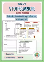 Vorschau - Experimente - Versuch Stoffgemische Gruppen NaWi 5/6 - Deckblatt