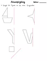 Vorschau - Arbeitsblätter - Achsenspiegelung ohne Kästchen - Deckblatt