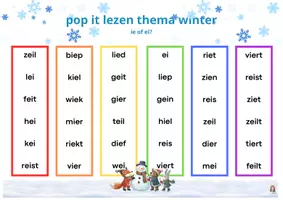 Voorbeeld - pop it lezen thema winter thema 5 (methode hup en aap) - Pagina 3