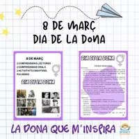 Vista previa - Hojas de trabajo - Material per treballar el dia del dona: 8 de març - Portada