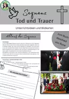 Vorschau - Unterrichtsreihen - Tod und Trauer - fertige Sequenz mit 11 UZE (Religion und Ethik) - Deckblatt