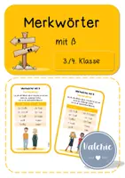Vorschau - Arbeitsblätter - Merkwörter mit ß üben (3./4. Klasse) - Deckblatt