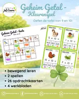 Voorbeeld - Lente - Geheim Getal - Kleurenspel - Tafel van 9 en 10 - Voorblad