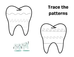Aperçu - Feuilles d'exercices - Dental Health Tracing Patterns | Fine Motor Skills | MS–GS - Page 1